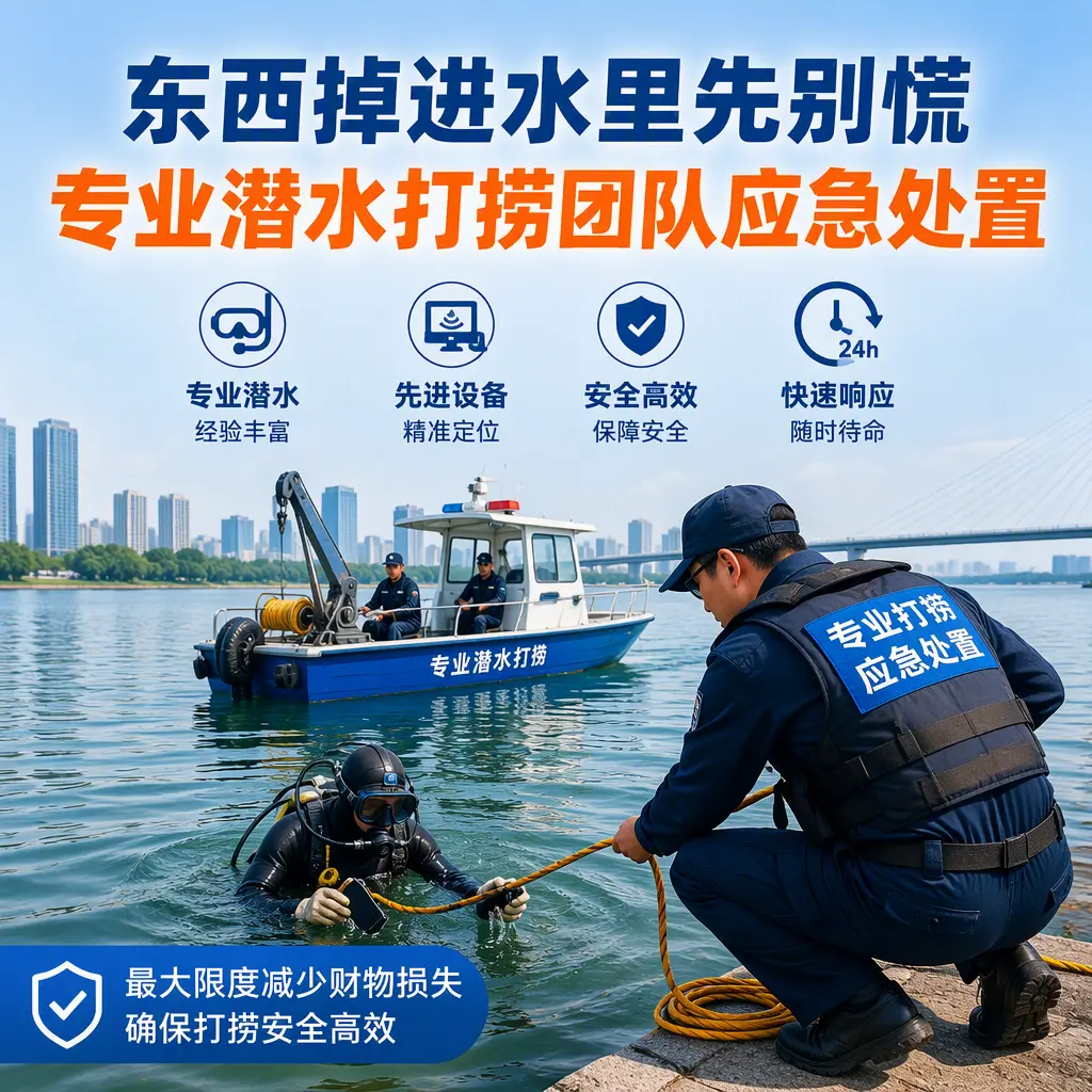 雁峰东西掉进水里先别慌，专业潜水打捞团队应急处置