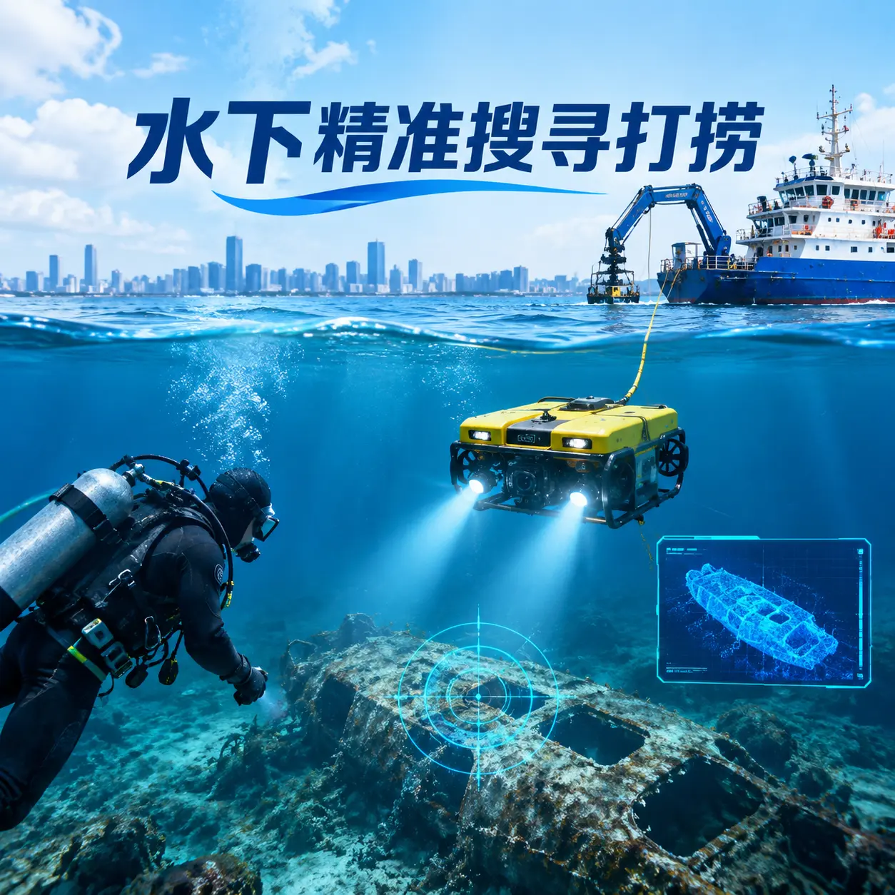 雁峰水下精准搜寻打捞